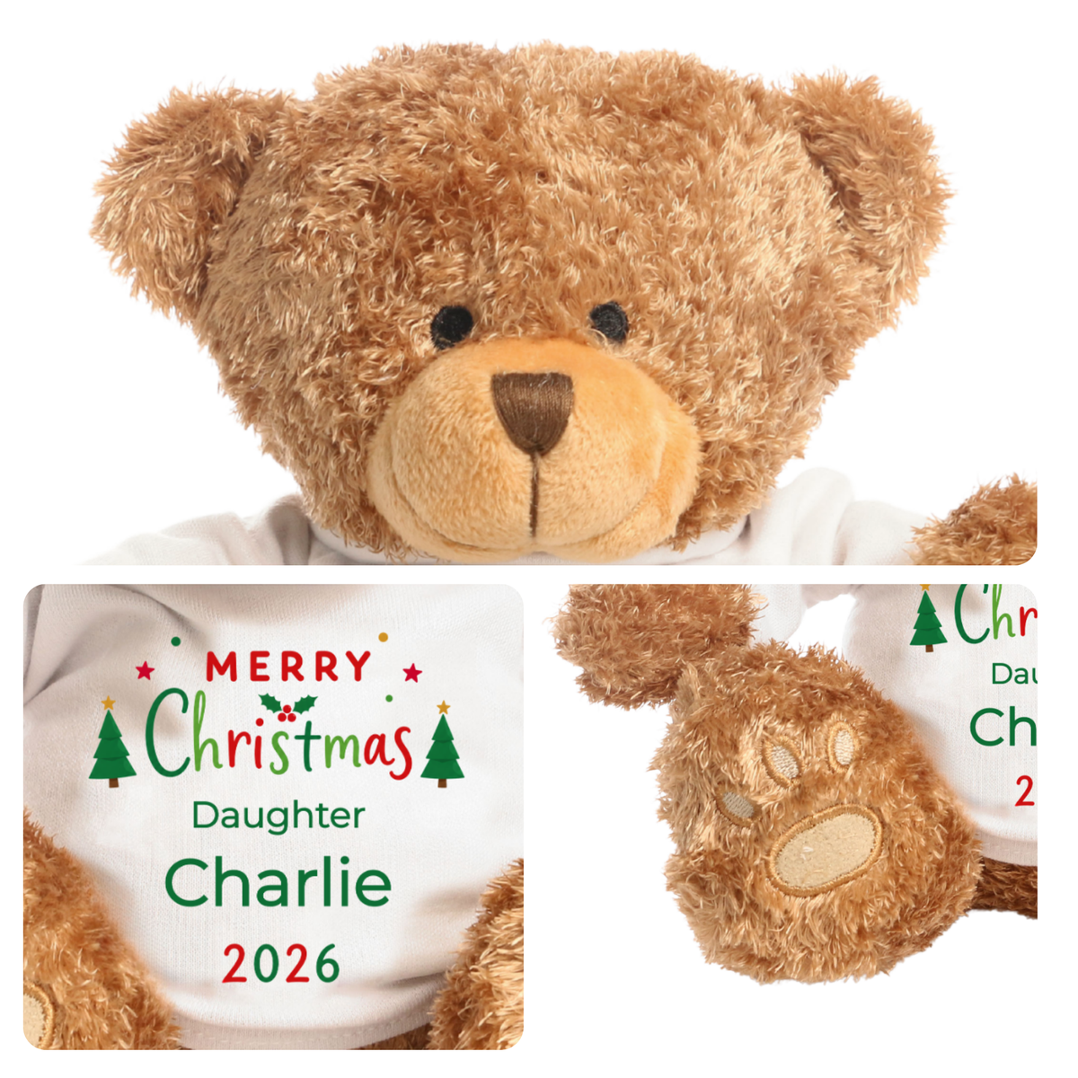 Personalised Daughter Christmas Teddy Bear