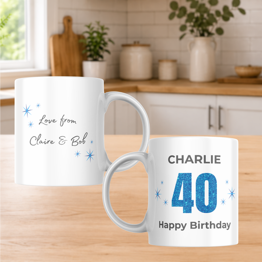 Personalised 40th Birthday Mug