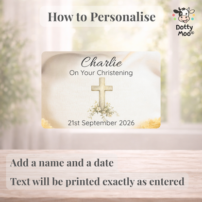 Personalised Christening Classic Teddy Bear