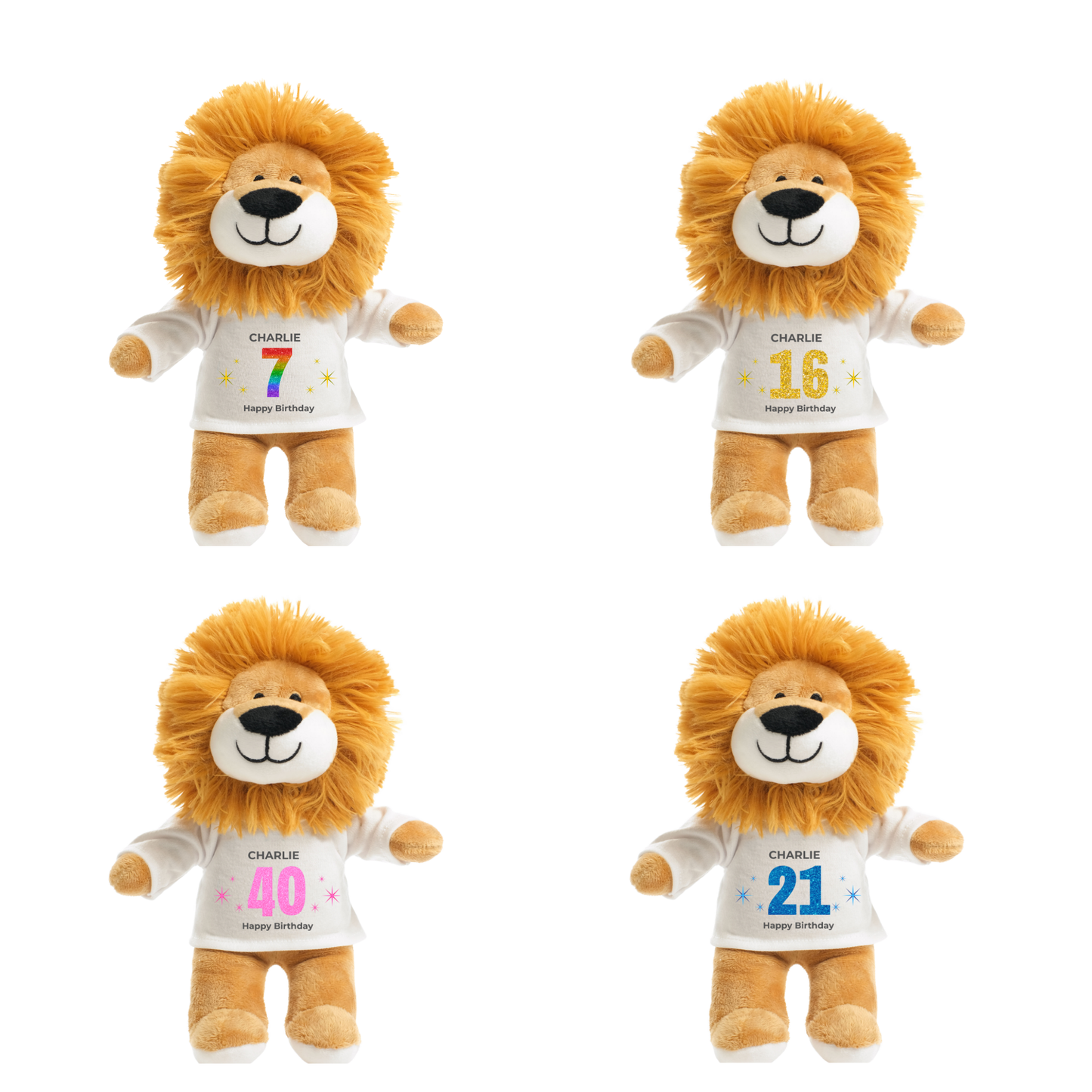 Personalised Any Age Birthday Lion