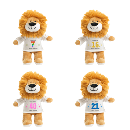 Personalised Any Age Birthday Lion