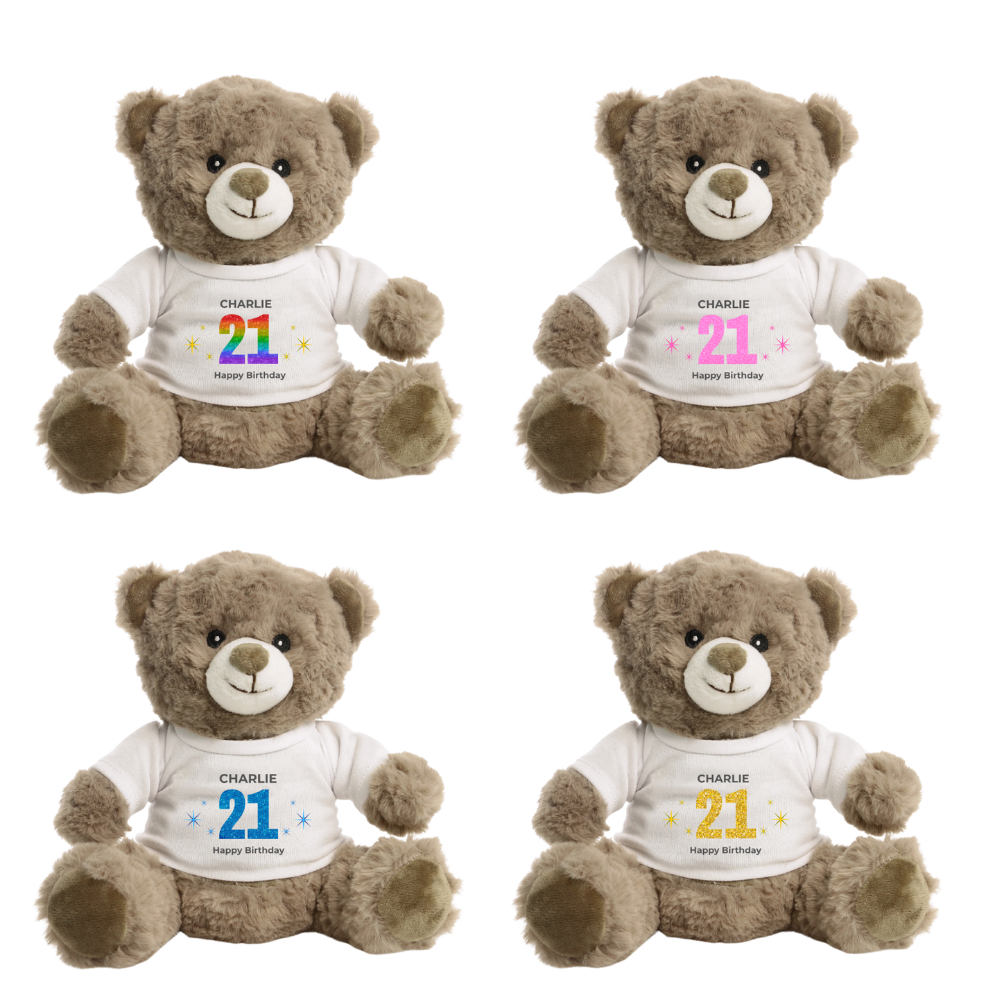 Personalised 21st Birthday Eco Bear