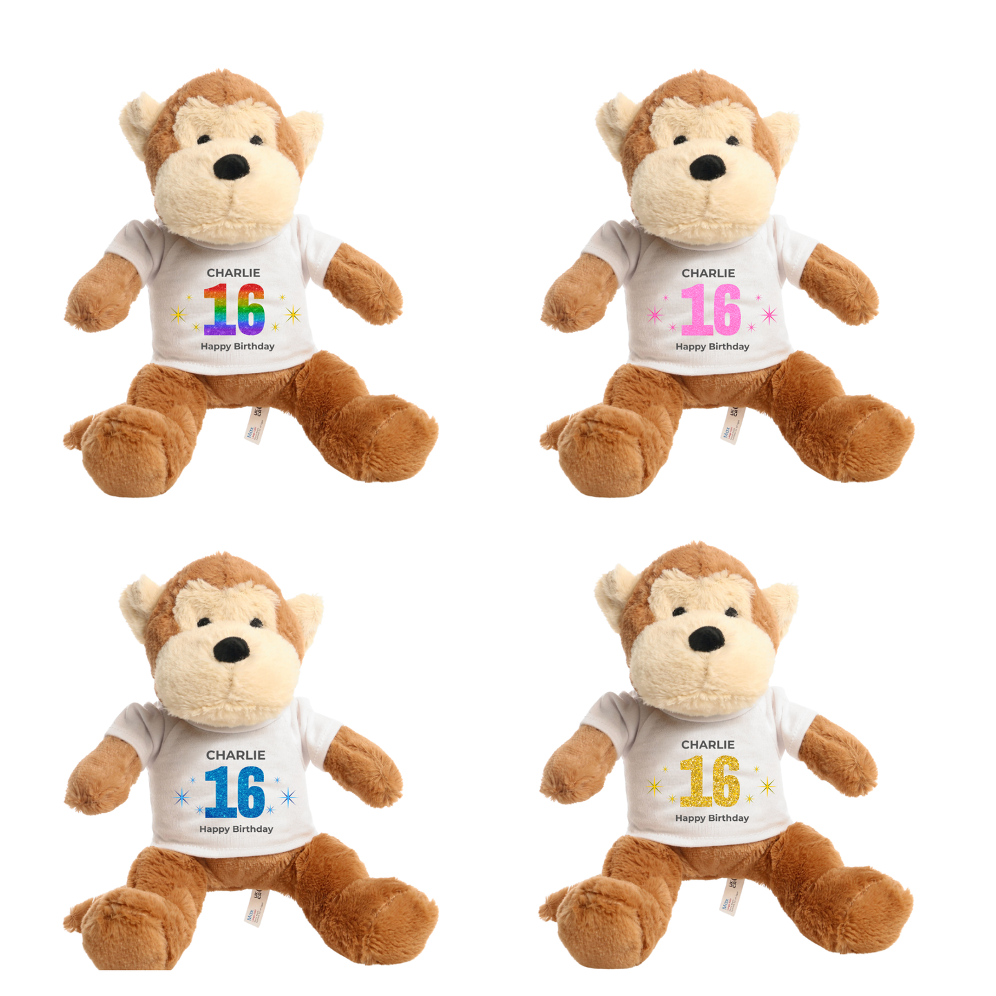 Personalised 16th Birthday Monkey