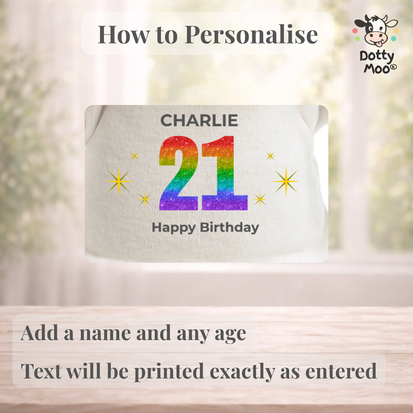 Personalised 21st Birthday Lion