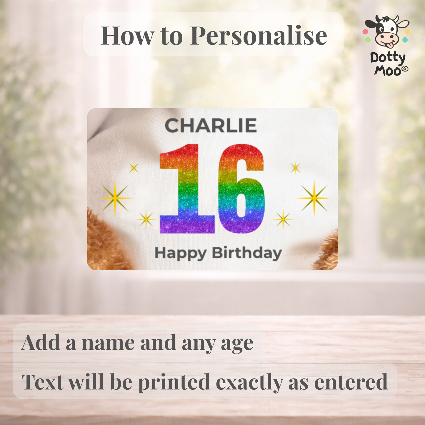 Personalised 16th Birthday Classic Bear