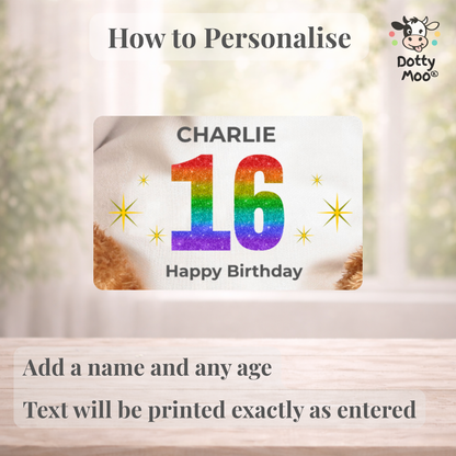 Personalised 16th Birthday Classic Bear