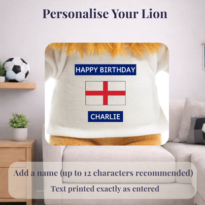 Personalised England Football Birthday Lion