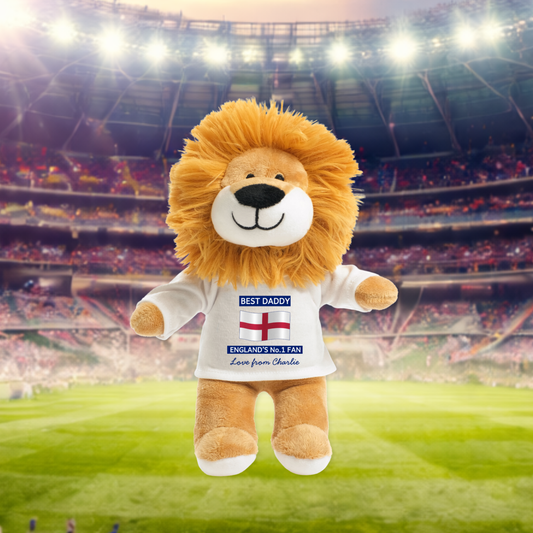 Personalised Father’s Day Teddy Bear – England No.1 Fan Gift for Dad or Daddy
