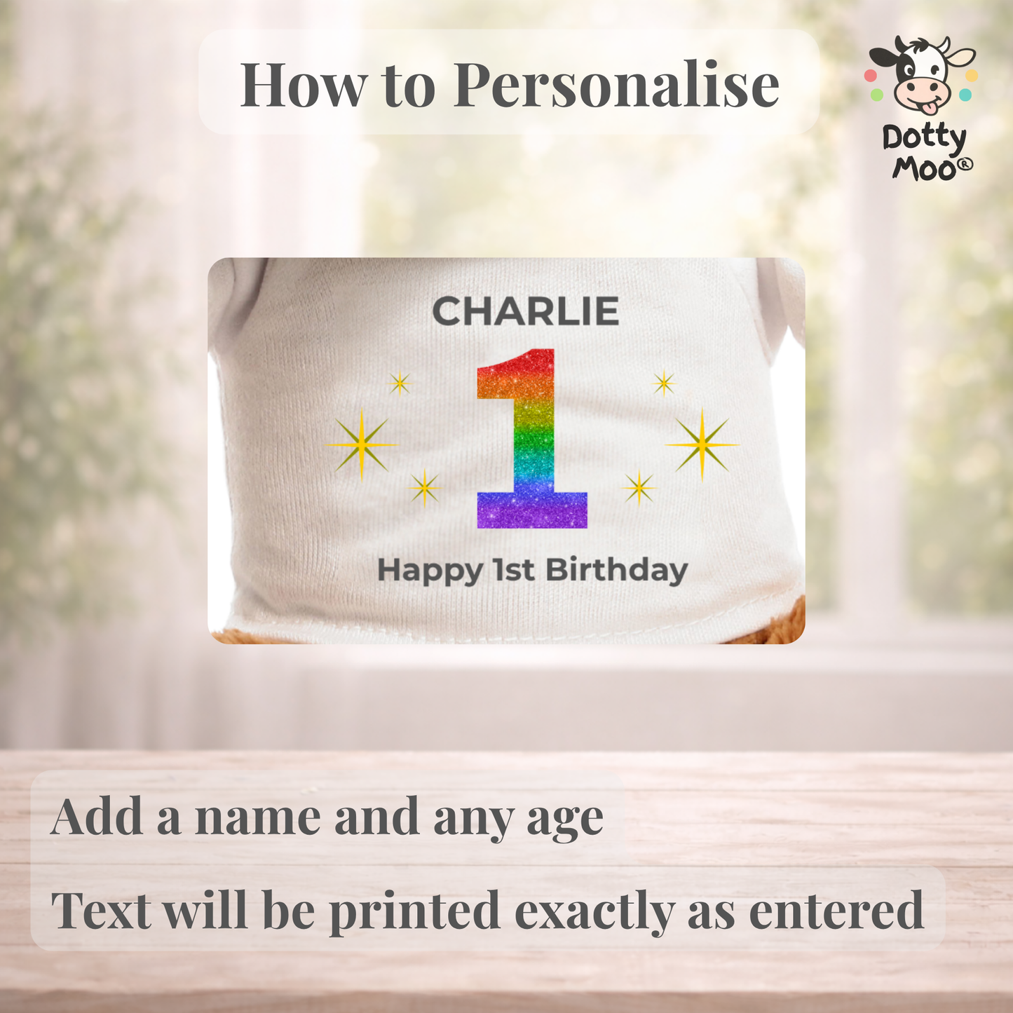 Personalised 1st Birthday Monkey
