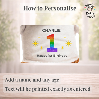 Personalised 1st Birthday Monkey