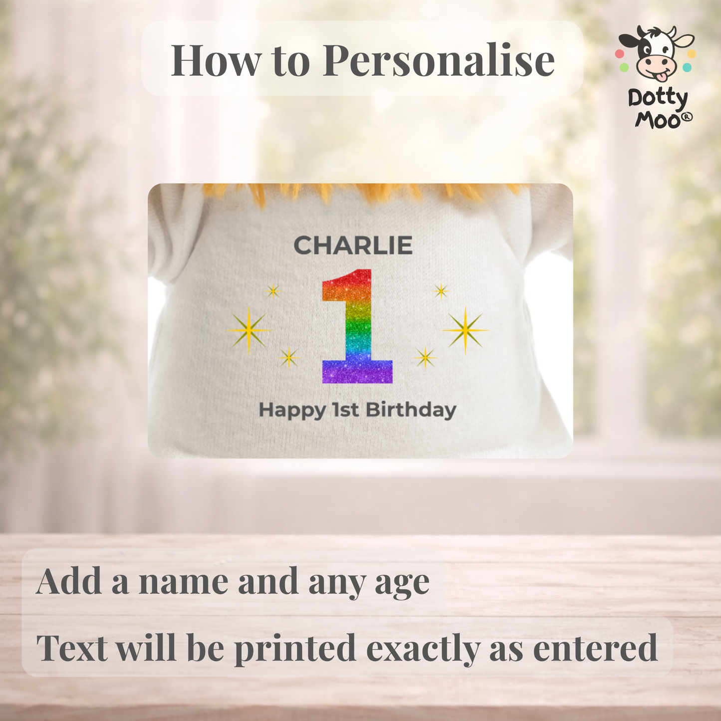 Personalised 1st Birthday Lion