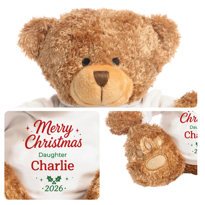 Personalised Daughter Christmas Teddy Bear