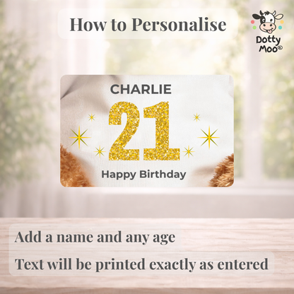 Personalised 21st Birthday Classic Bear