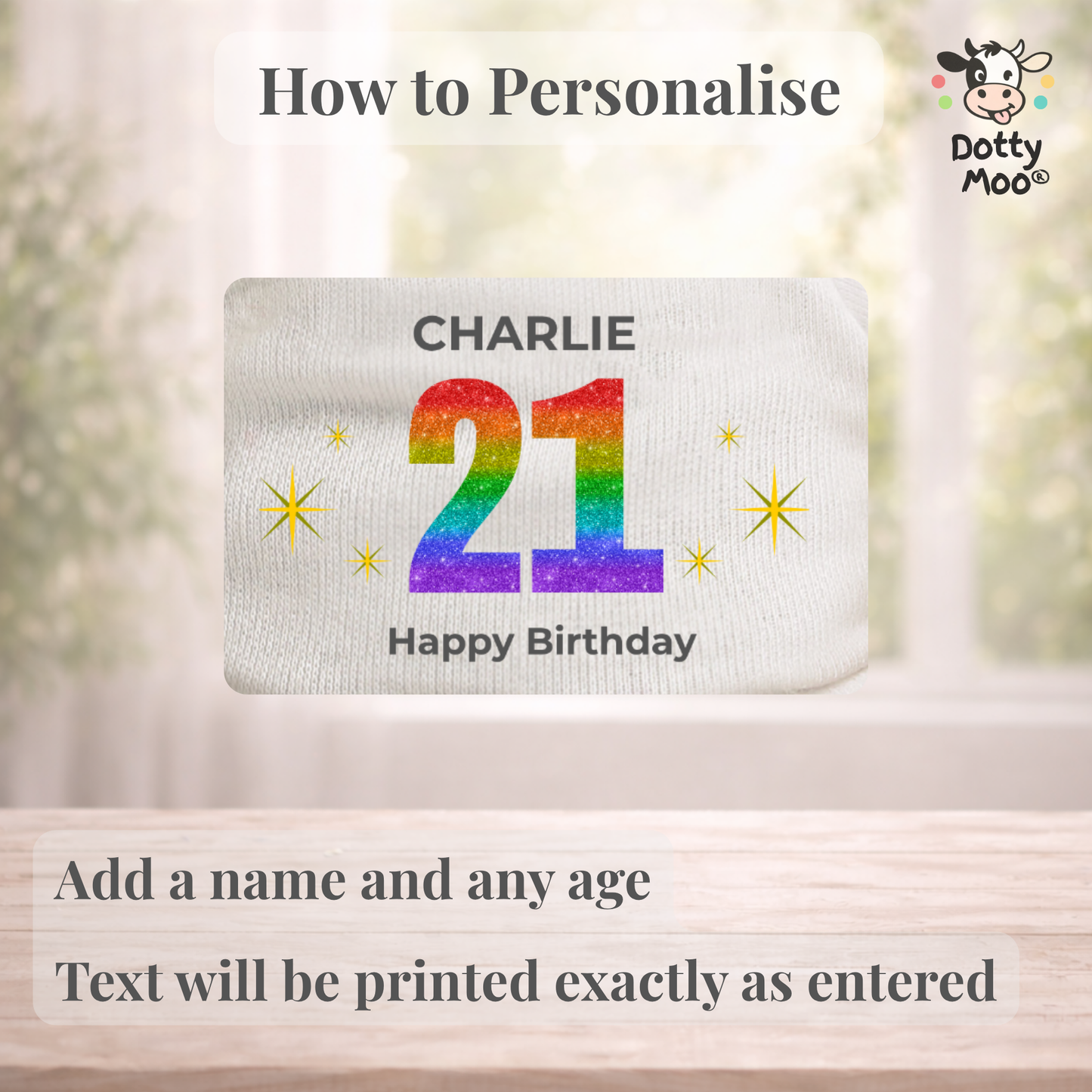 Personalised 21st Birthday Eco Bear