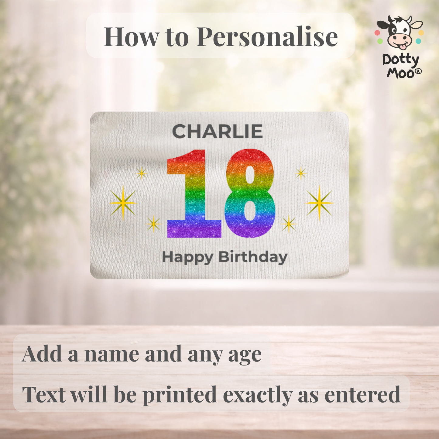 Personalised 18th Birthday Eco Bear
