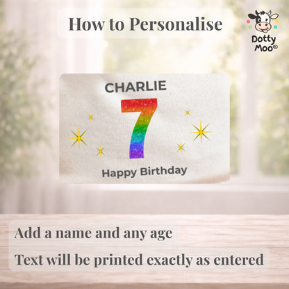 Personalised Any Age Birthday Snuggle Bear