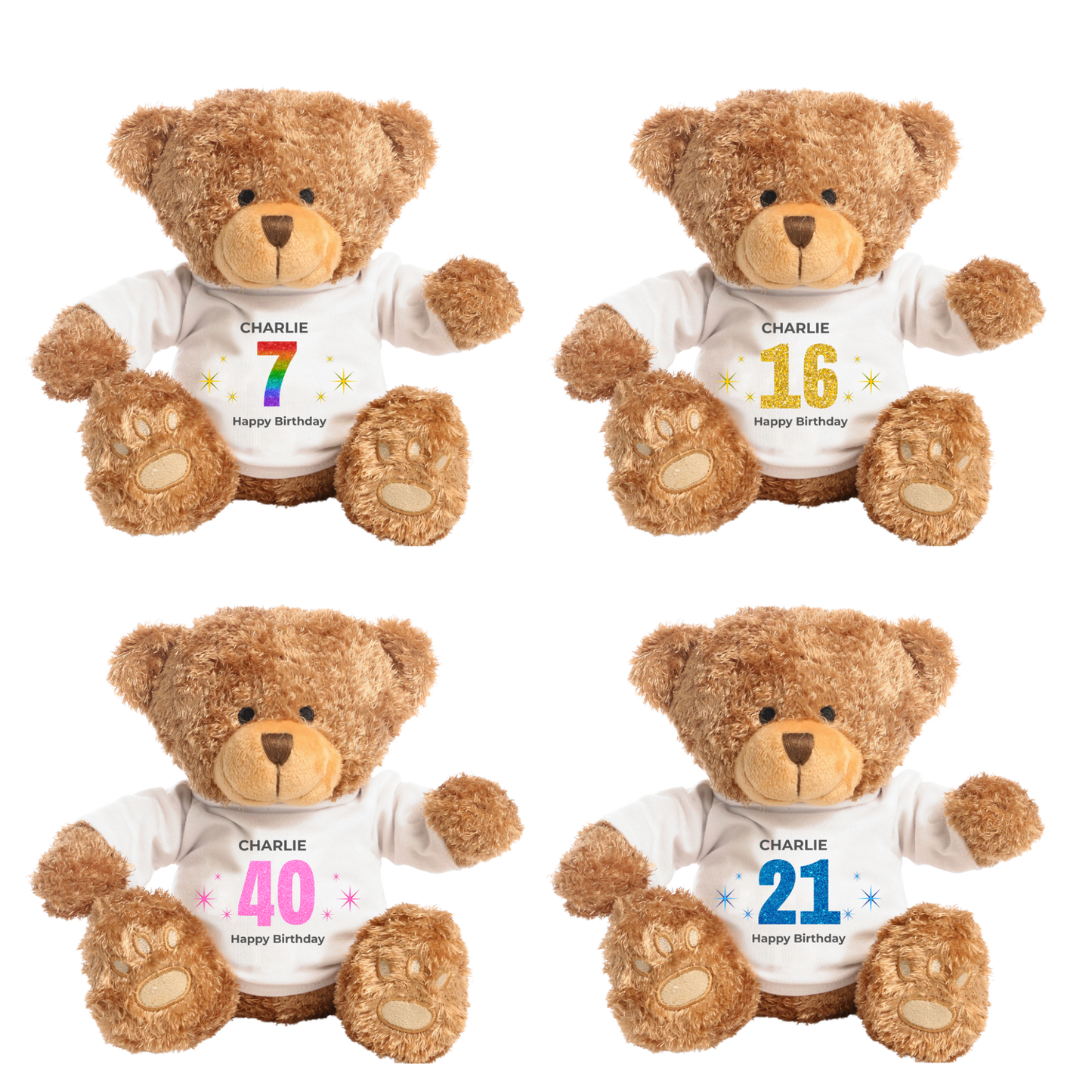 Personalised Any Age Birthday Classic Bear