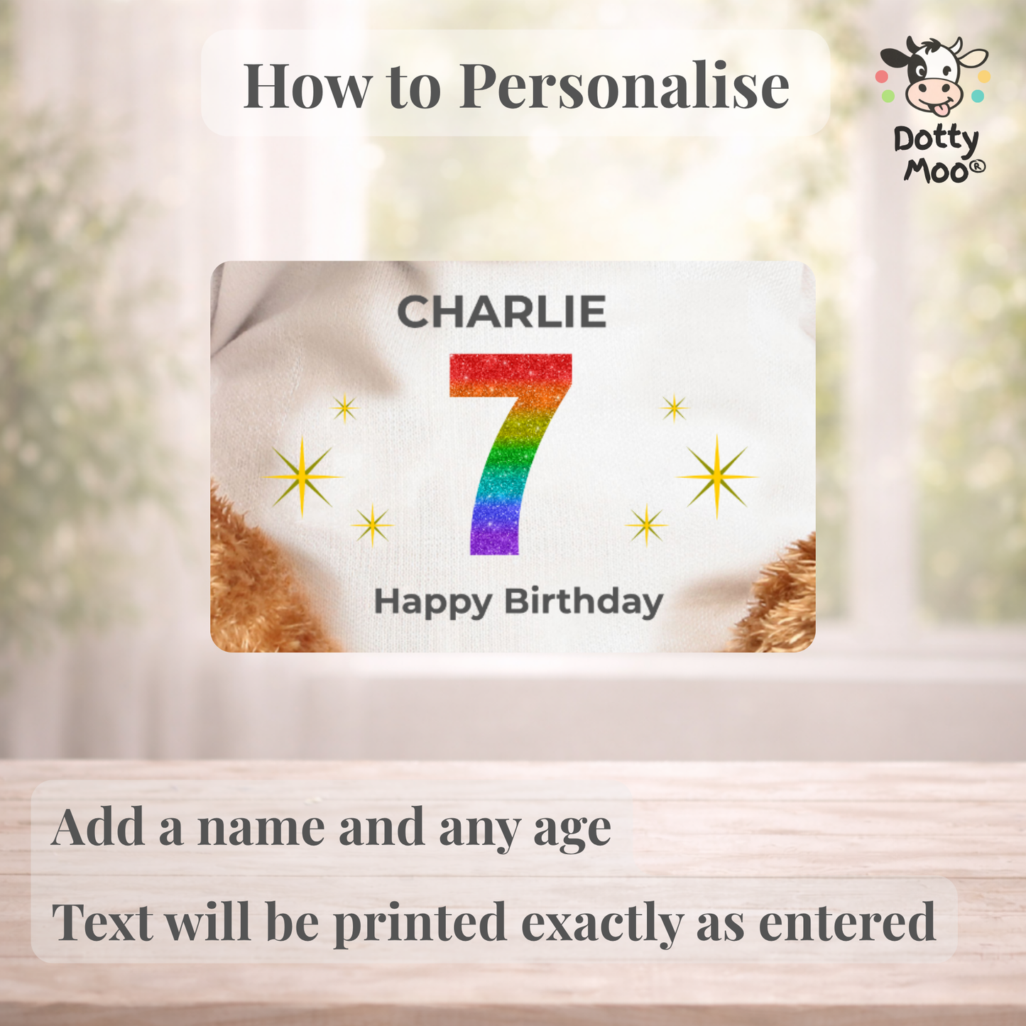 Personalised Any Age Birthday Classic Bear