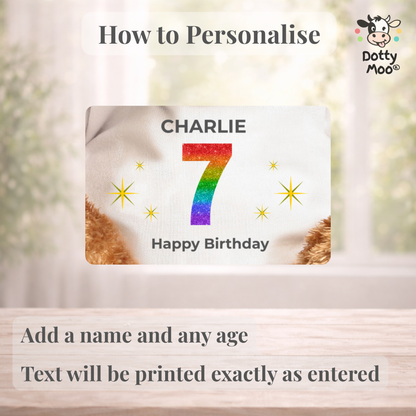 Personalised Any Age Birthday Classic Bear