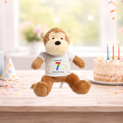 Personalised Any Age Birthday Monkey