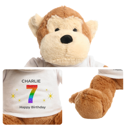 Personalised Any Age Birthday Monkey