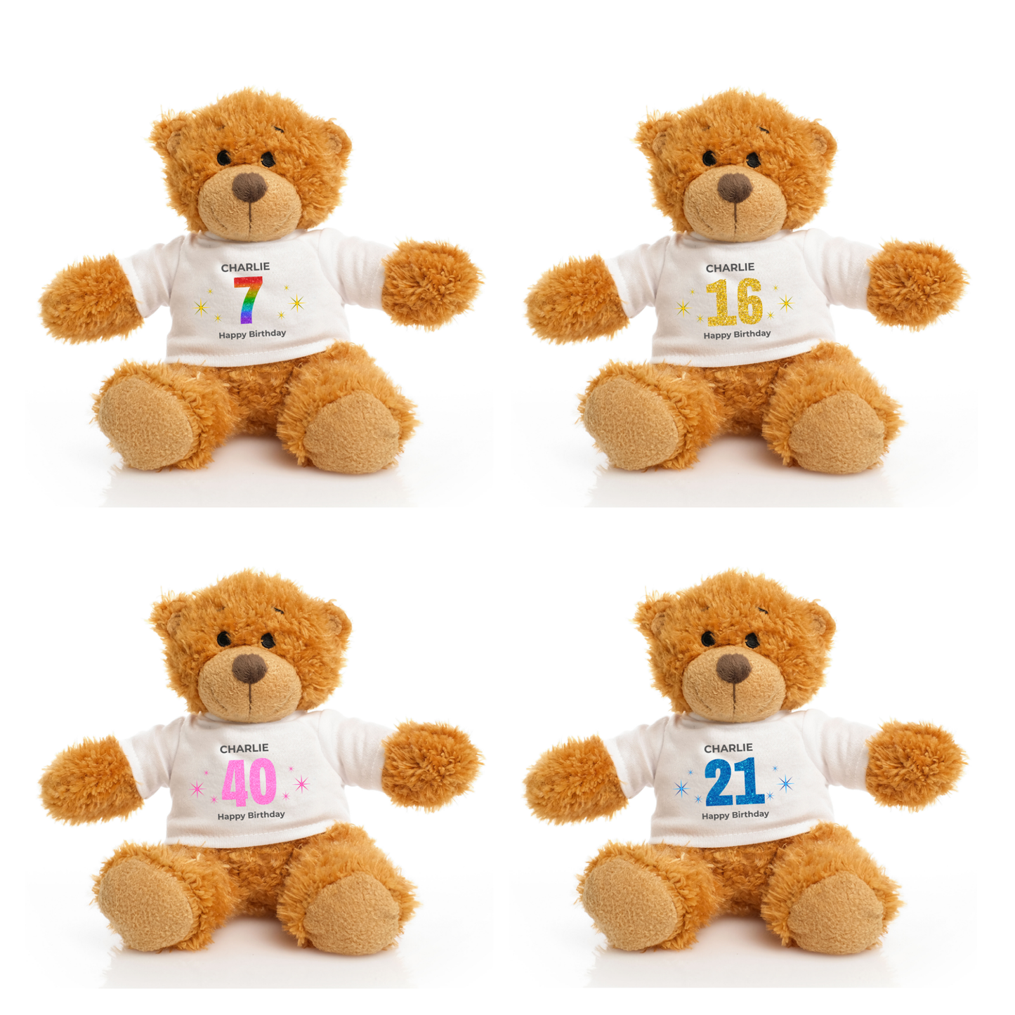 Personalised Any Age Birthday Snuggle Bear