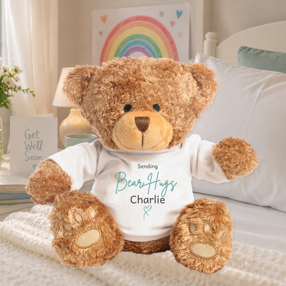 Personalised Get Well Teddy Bear – Sending Bear Hugs