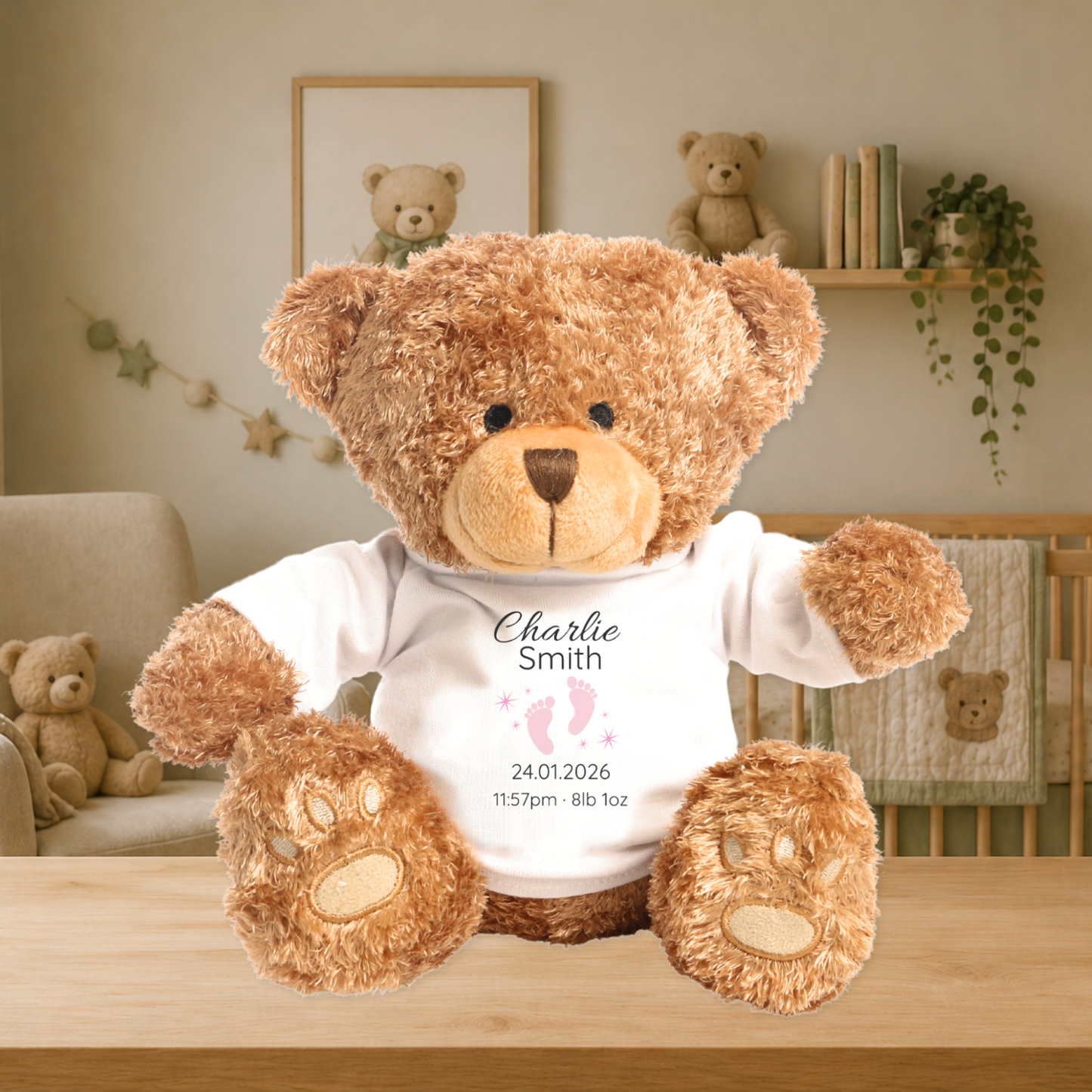 Personalised Newborn Classic Teddy Bear