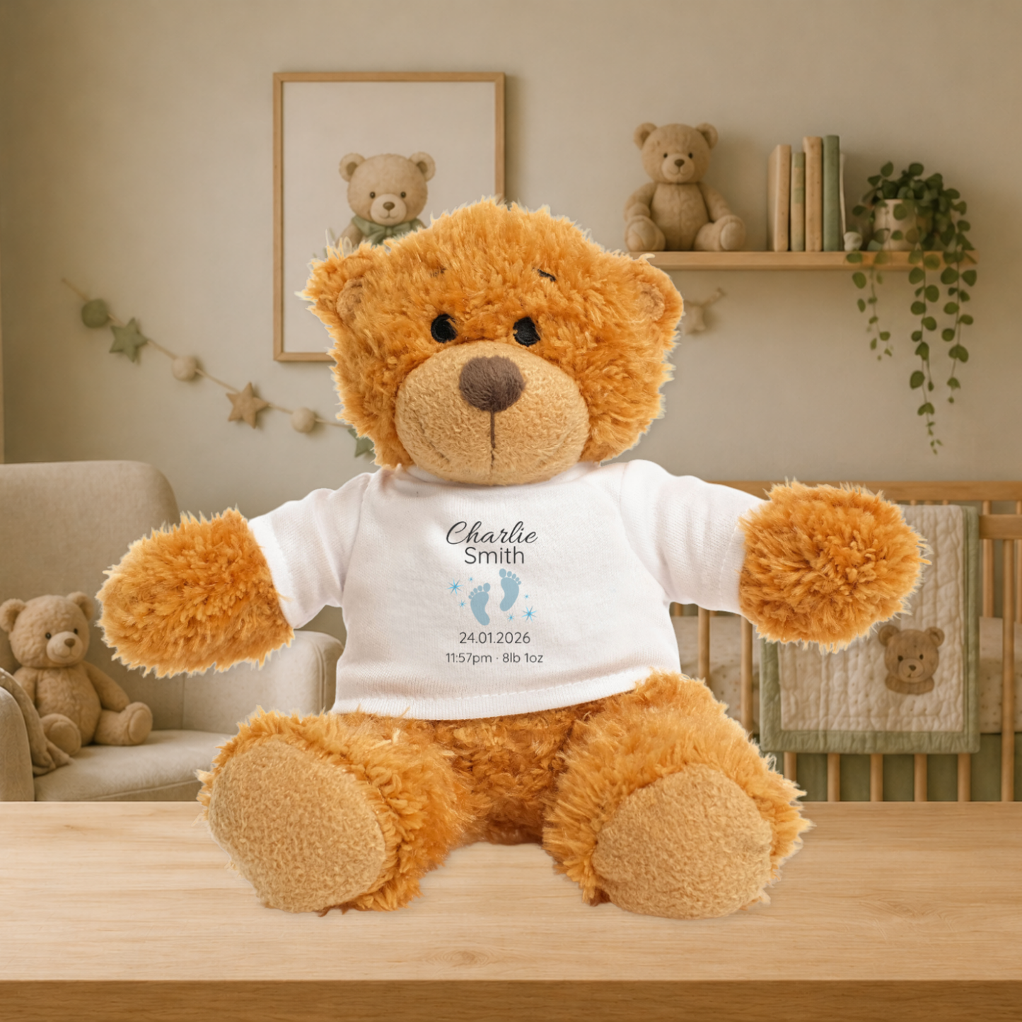 Personalised Newborn Snuggle Bear