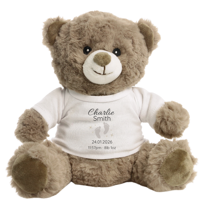Personalised Newborn Eco Teddy Bear