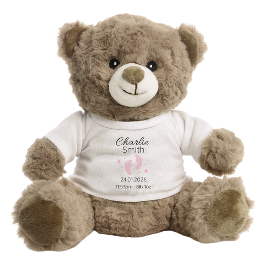 Personalised Newborn Eco Teddy Bear