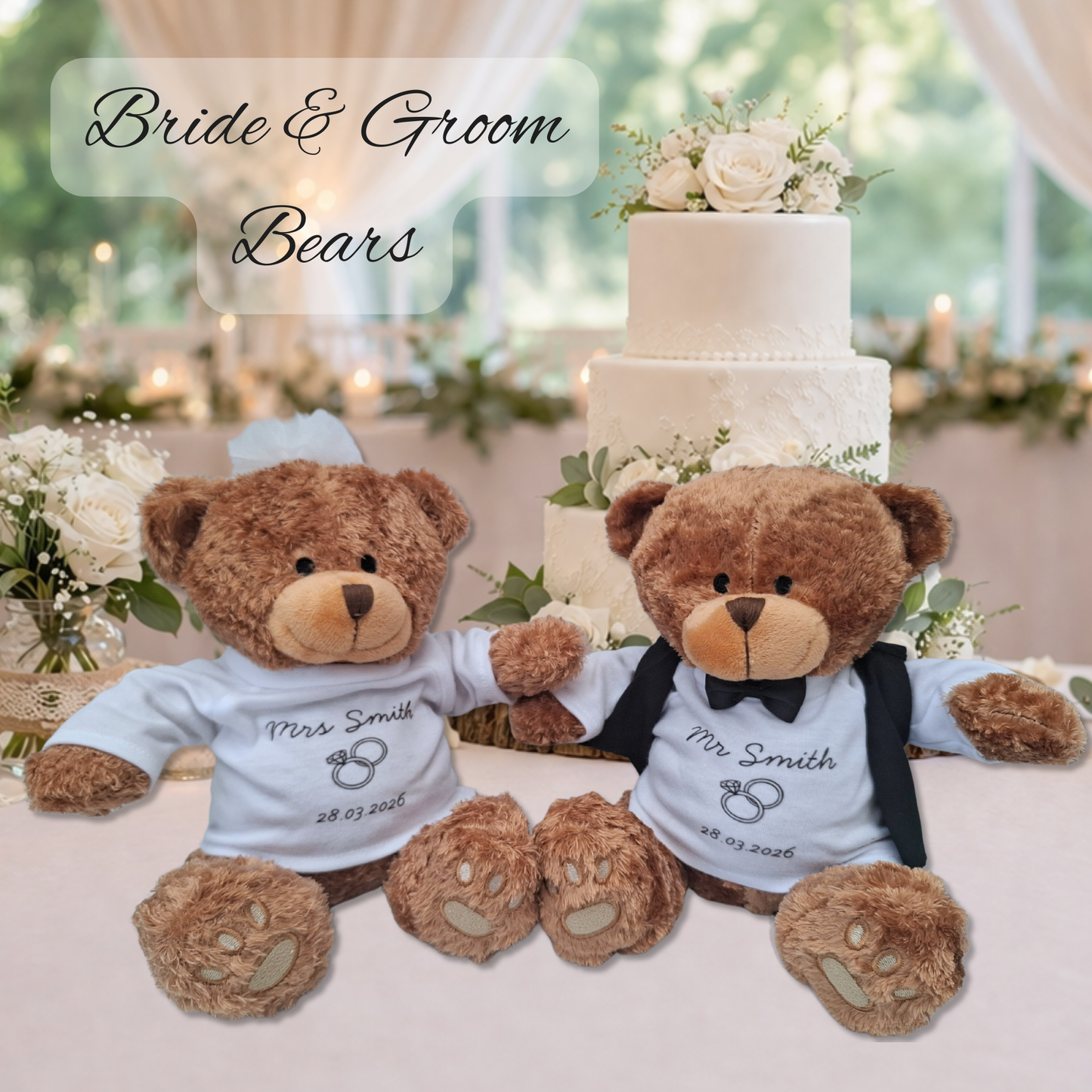 Personalised Bride & Groom Classic Bears