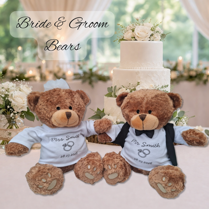 Personalised Bride & Groom Classic Bears