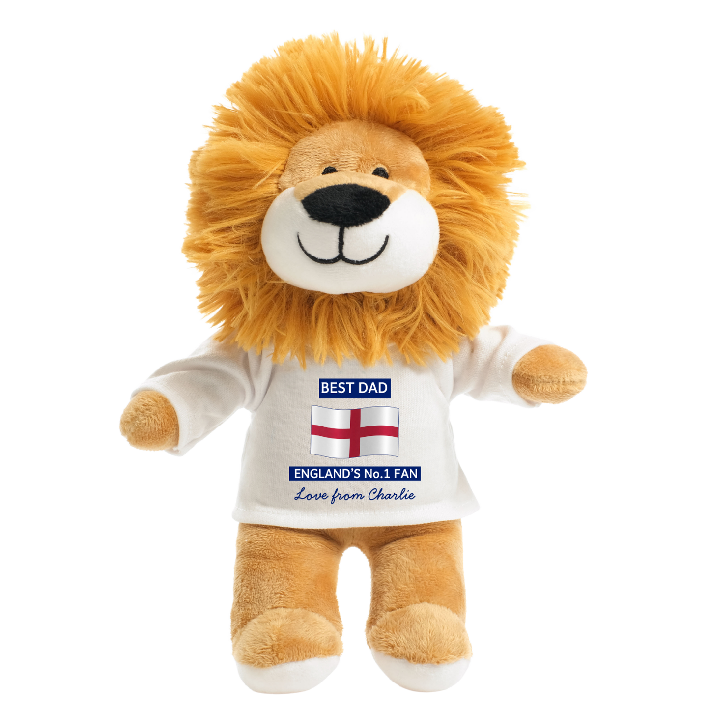 Personalised Father’s Day Teddy Bear – England No.1 Fan Gift for Dad or Daddy