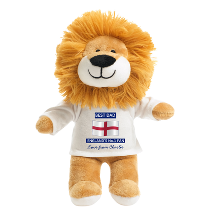 Personalised Father’s Day Teddy Bear – England No.1 Fan Gift for Dad or Daddy