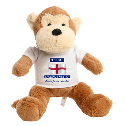 Personalised Father’s Day Teddy Bear – England No.1 Fan Gift for Dad or Daddy