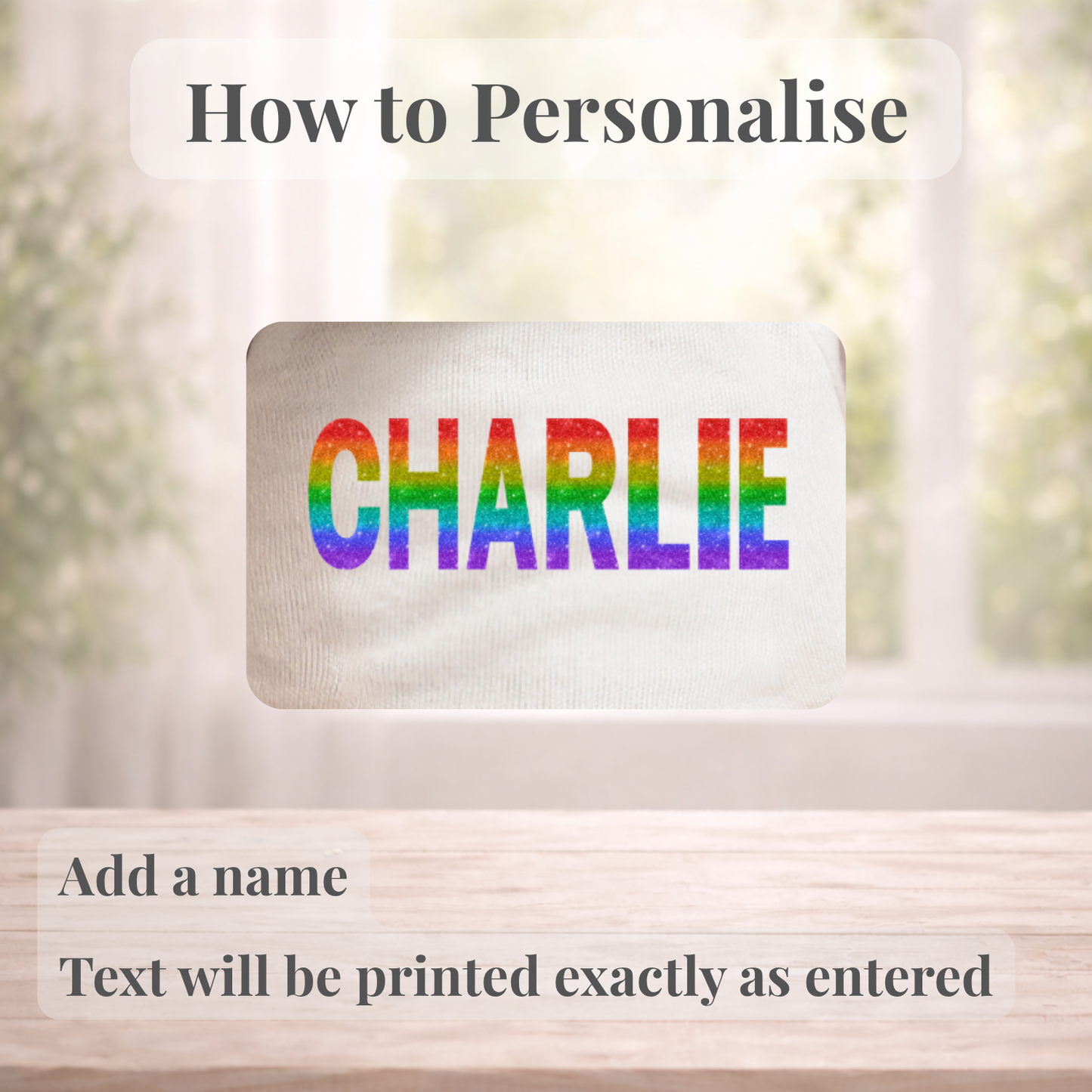 Personalised Name Eco Teddy Bear