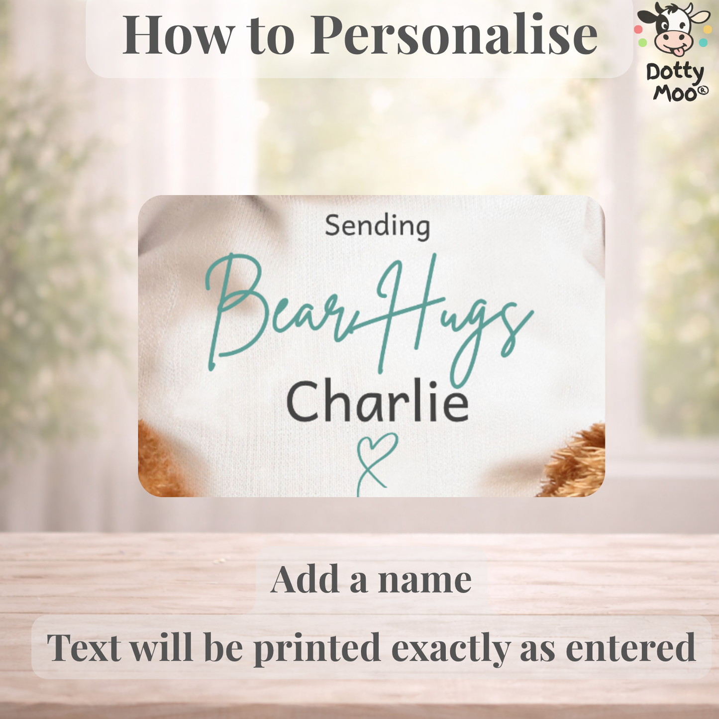 Personalised Get Well Teddy Bear – Sending Bear Hugs